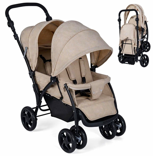 Double baby stroller - double,