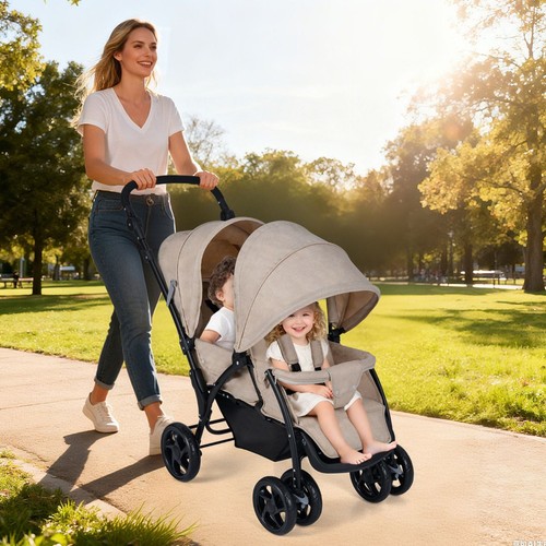 Double baby stroller pushchair - baby,