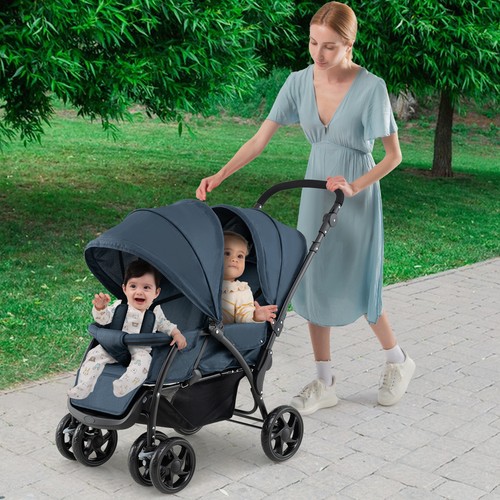 Baby double stroller with - double,