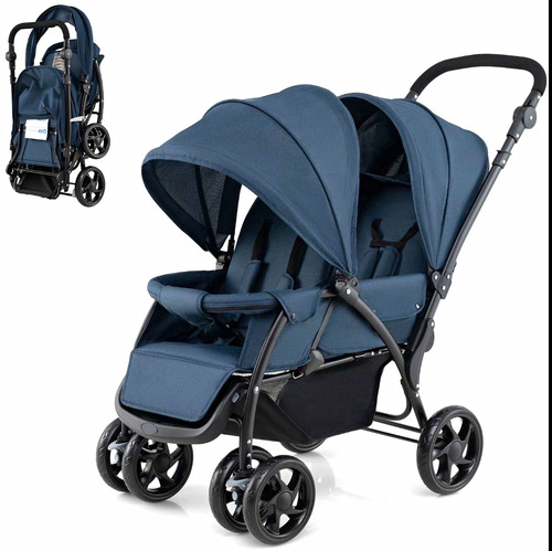 Double baby stroller - baby, twin